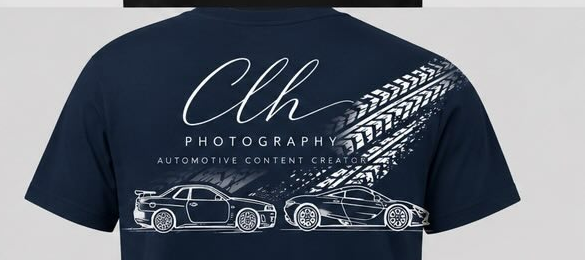 CLH Photography t-shirt, back print