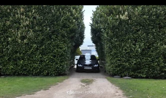 Drone work between the hedges